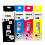 Чернила INKO 101 для принтеров Epson L4150, L4160, L4167, L6160, L6170, L6190 (Eco Tank BK-127 ml, C/M/Y-70 ml) комплект 4 цвета