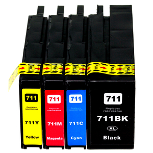 Комплект картриджей INKO 711 для HP DesignJet T120, T125, T130, T520, T525, T530 (4 цвета)