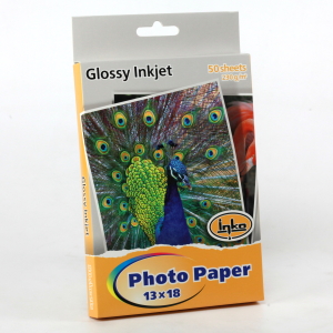 Фотобумага INKO GLOSSY INKJET (глянцевая) 230 г/м2, 13х18 см, 50 листов