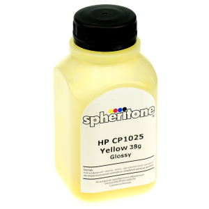 Тонер для принтеров HP CP1025, M175, M275 SPHERITONE GLOSSY YELLOW 38g