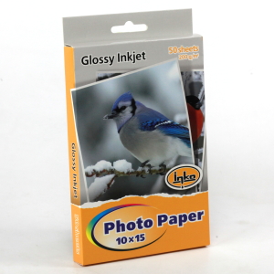 Фотобумага INKO GLOSSY INKJET (глянцевая) 200 г/м2, 10х15 см, 50 листов