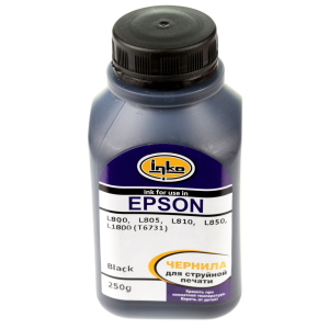 Чернила Inko для Epson L800, L810, L850, L1800 (250g) Black