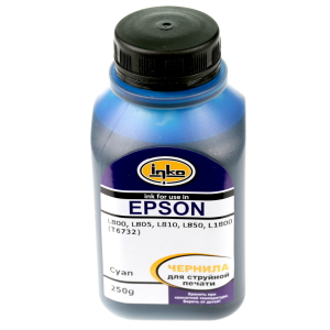 Чернила Inko для Epson L800, L810, L850, L1800 (250g) Cyan